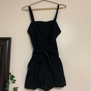 Abercrombie Mini Black Romper with Tie